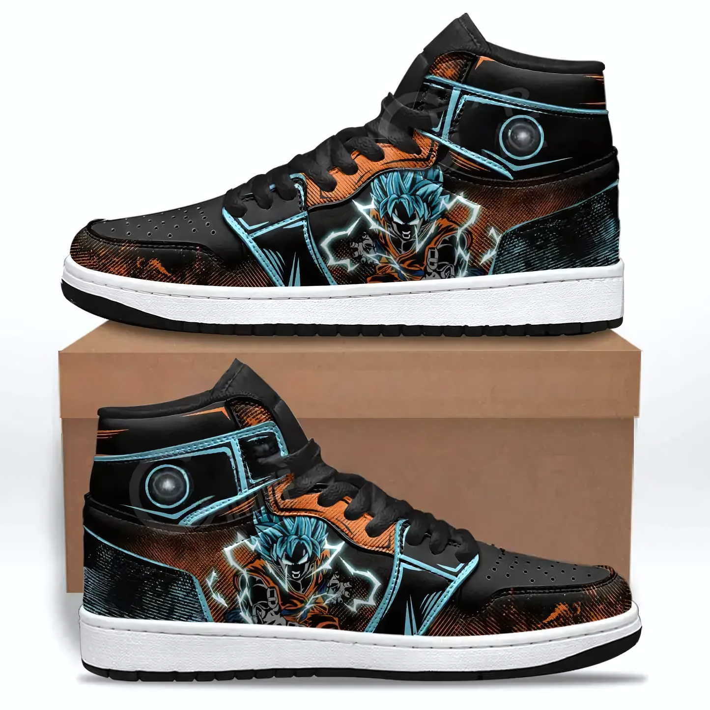 Dragon Ball Goku SSB Air Jordan 1 High Sneakers