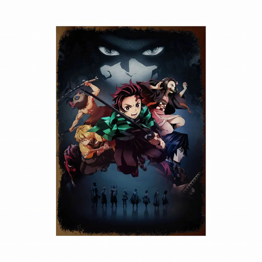 Demon Slayer Anime Metal Poster