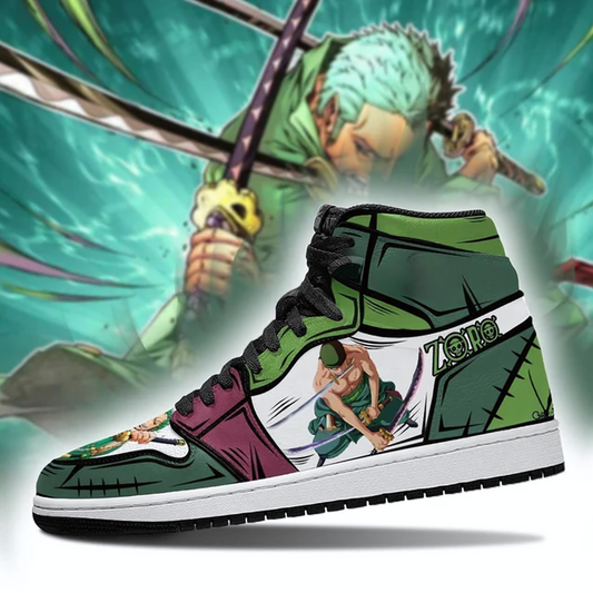 One Piece Zoro Air Jordan 1 High Sneakers