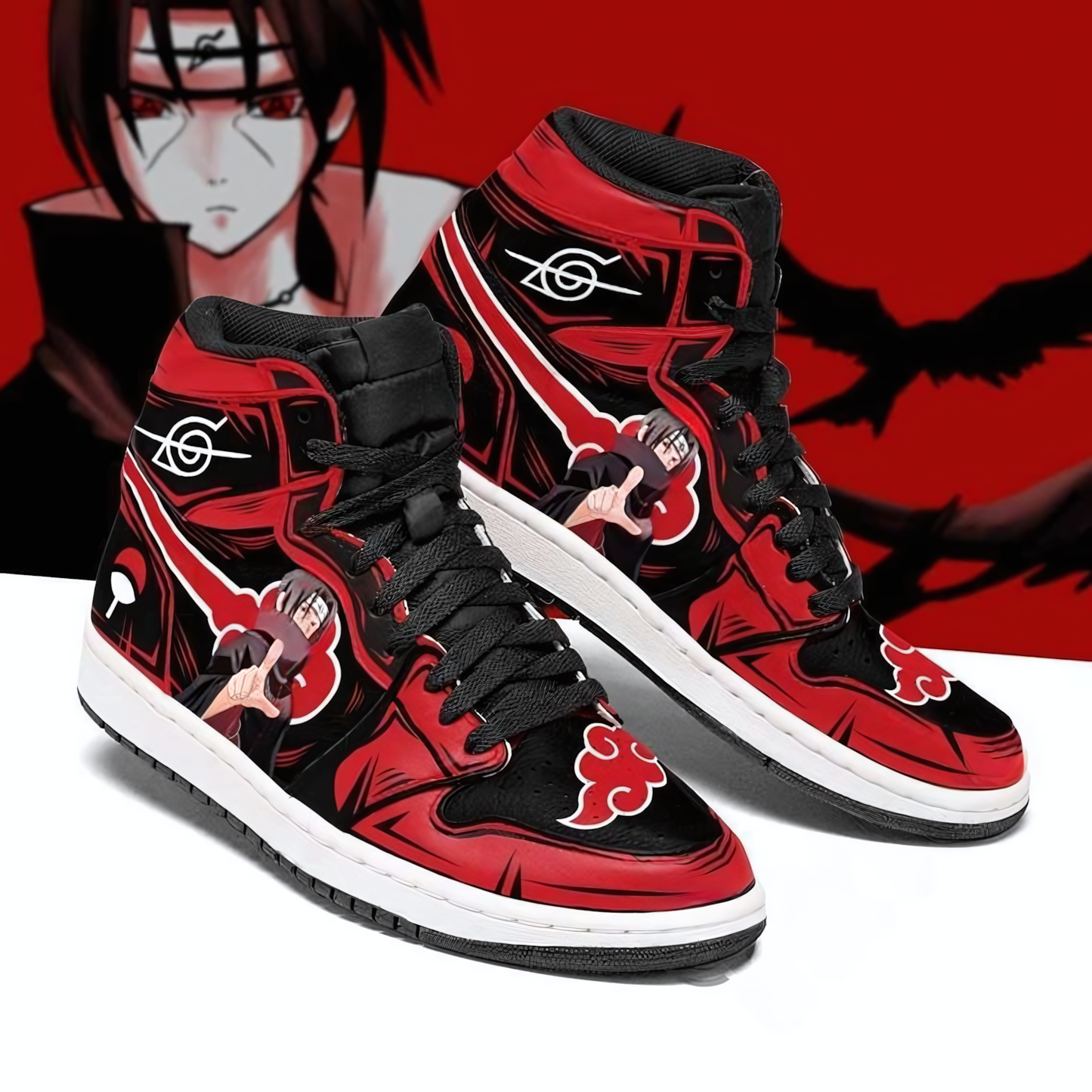 Naruto Shippuden Itachi Uchiha Air Jordan 1 High Sneakers