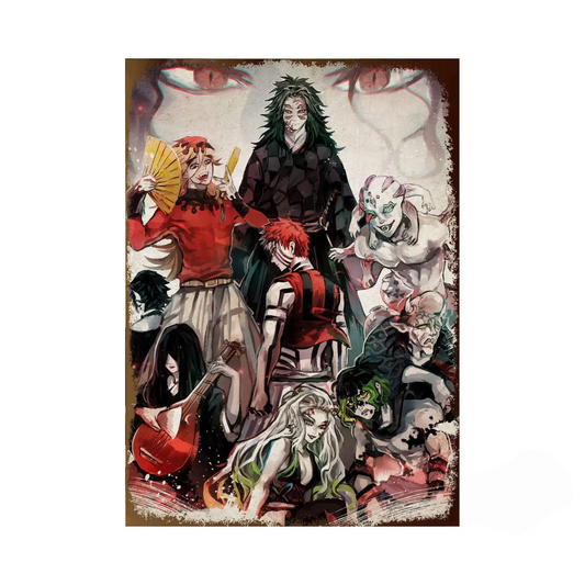 Demon Slayer Upper Moon Unite Metal Poster