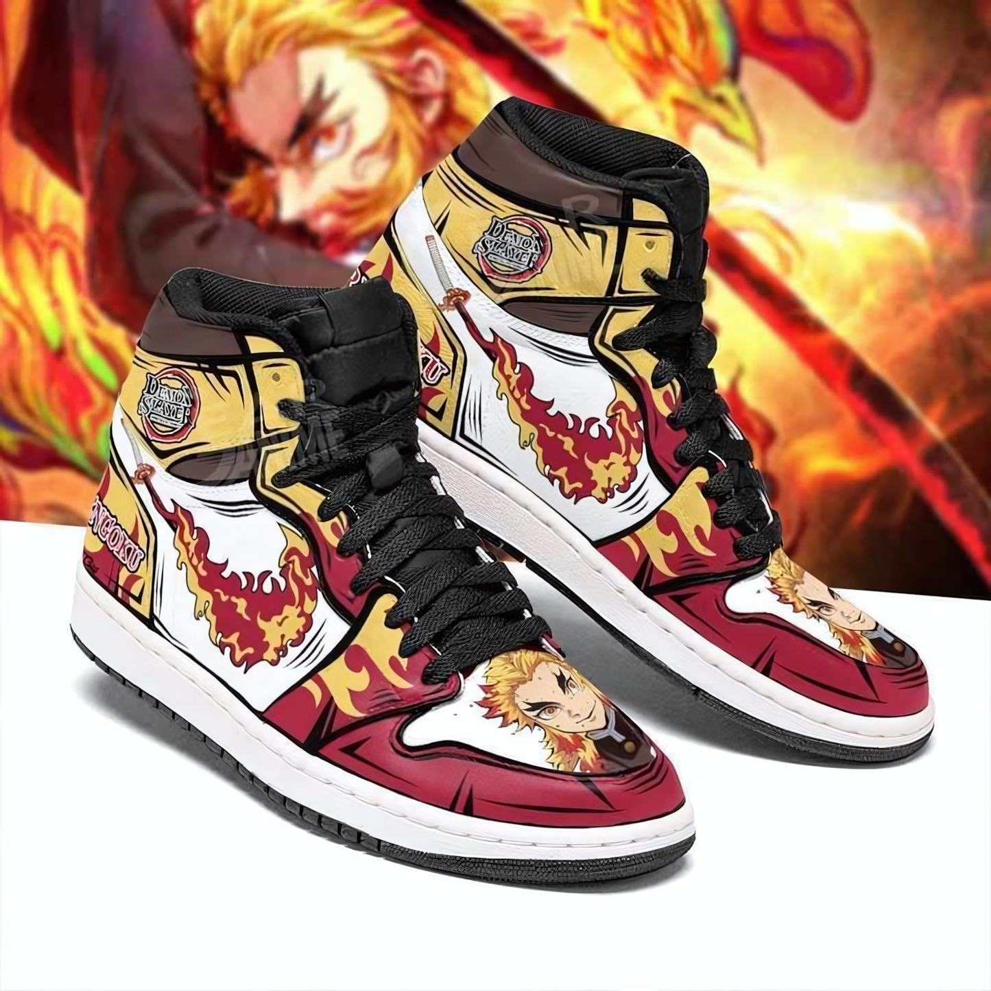 Demon Slayer Rengoku Air Jordan 1 High Sneakers