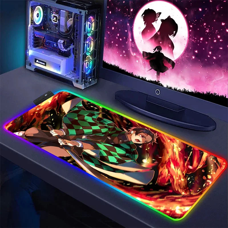 Demon Slayer RGB Keyboard Mat & Mouse Pad