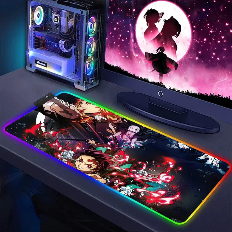 Demon Slayer RGB Keyboard Mat & Mouse Pad