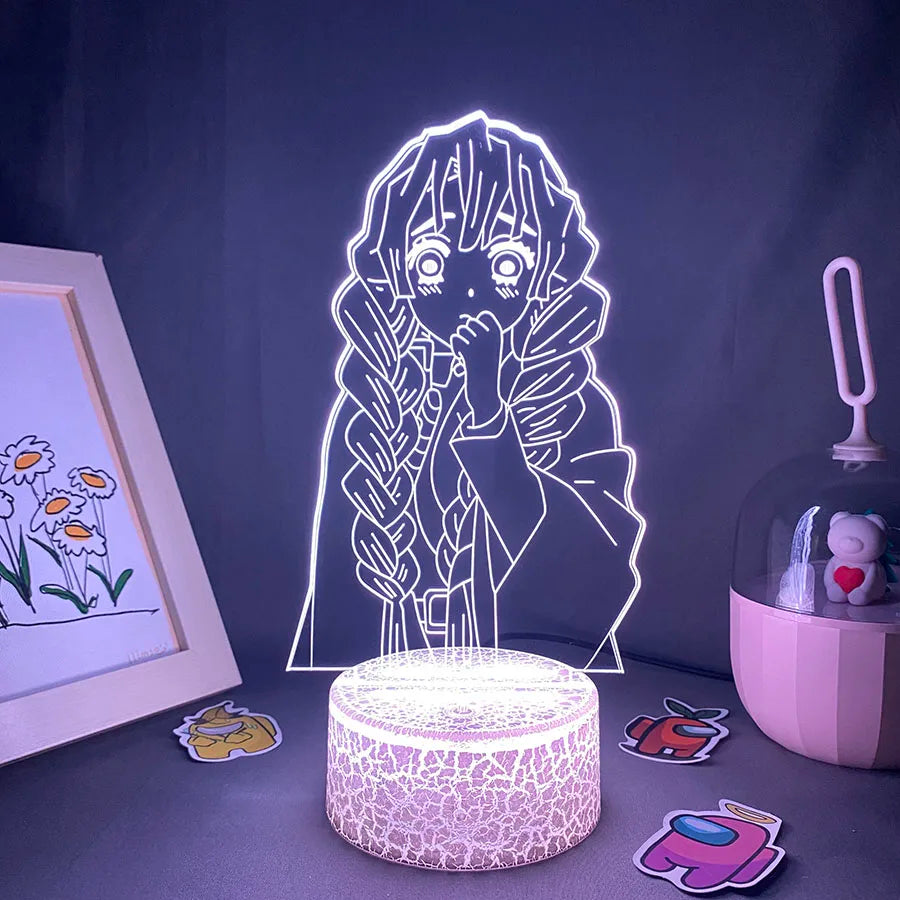 Demon Slayer Mitsuri 3D Night Light