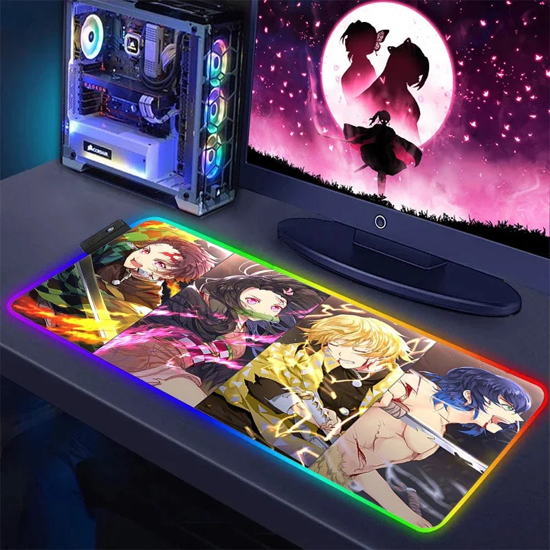 Demon Slayer RGB Keyboard Mat & Mouse Pad