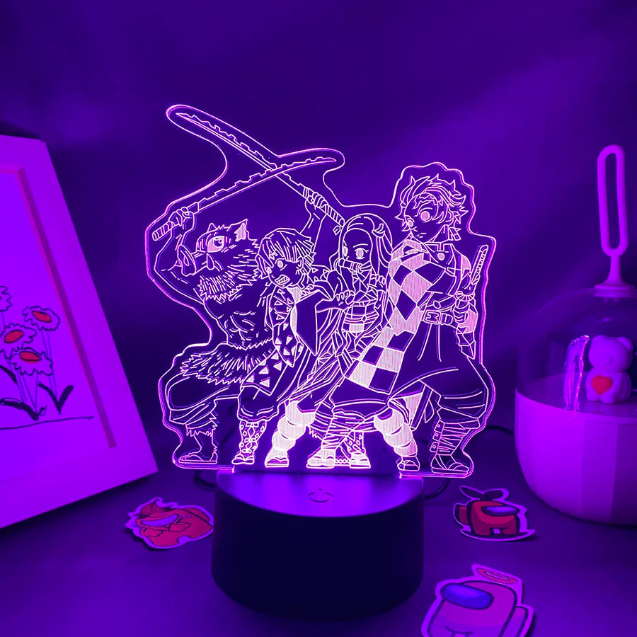 Demon Slayer Tanjiro's Team 3D Night Light