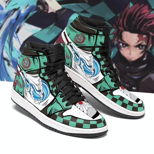 Demon Slayer Tanjiro Air Jordan 1 High Sneakers