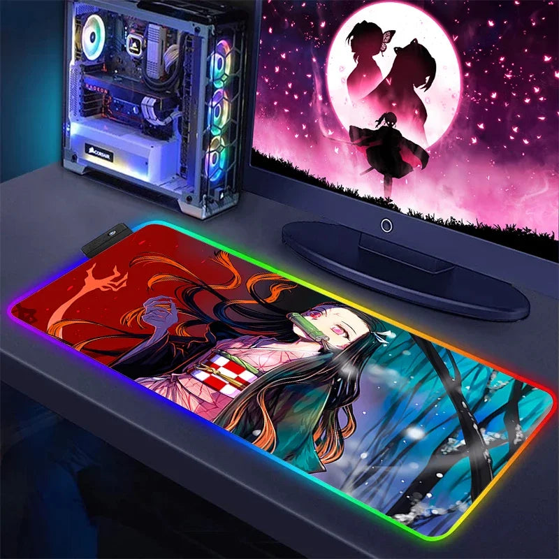 Demon Slayer RGB Keyboard Mat & Mouse Pad