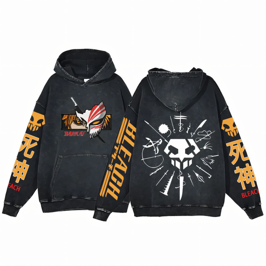 Bleach All In One Zanpakuto Vintage Hoodie