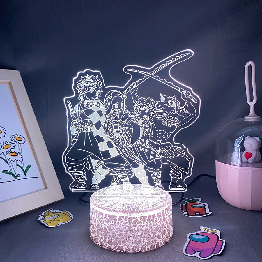 Demon Slayer Tanjiro's Team 3D Night Light