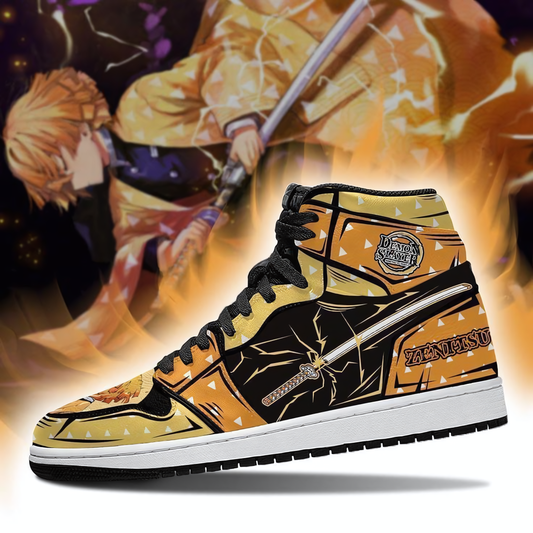 Demon Slayer Zenitsu Air Jordan 1 High Sneakers